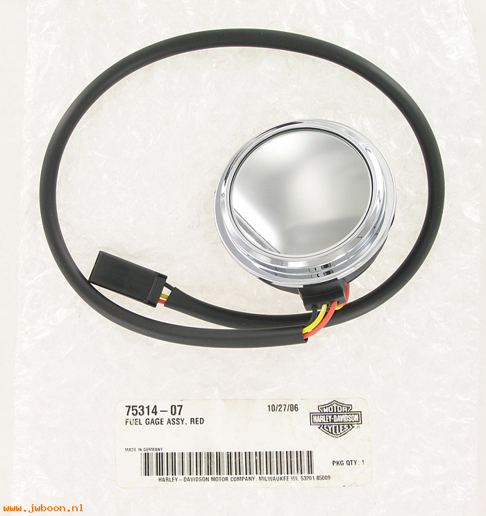   75314-07 (75314-07): Mirrored LED fuel gauge - red - NOS