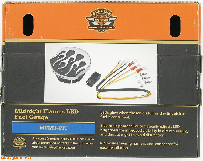   75345-10 (75345-10): LED fuel gauge, EFI - midnight flames - NOS - Softail, FLHR, Dyna