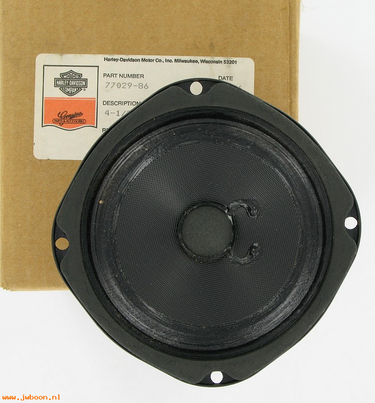   77029-86 (77029-86): Speaker,4-1/2" Premium radio,NOS-FLHTC-U, FLTC-Ultra 86-92