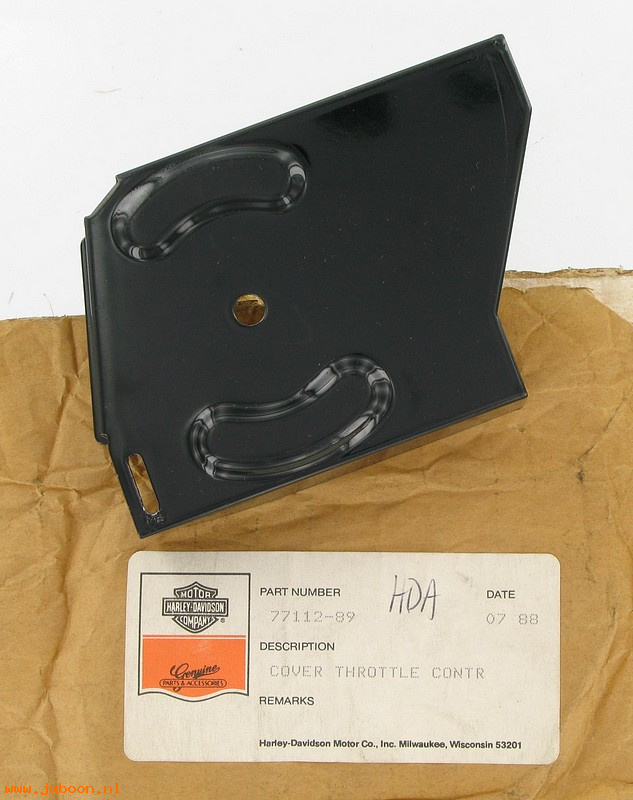   77112-89 (77112-89): Cover - cruise control lever - NOS - FLTC-U, FLHTC-Ultra 1989
