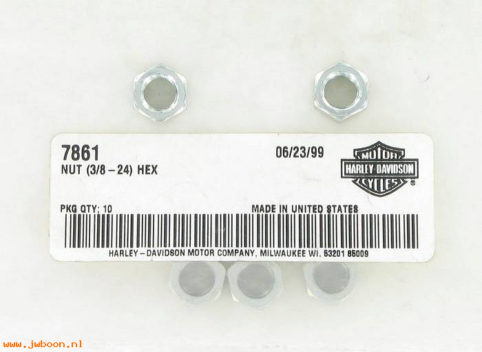       7861 (    7861): Nut, 3/8"-24 x 9/16" hex - NOS - Sportster XL