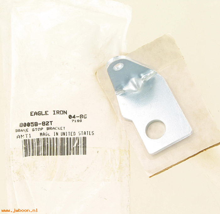   80058-82T (80058-82): Replacement brake pedal stop bracket "Eagle Iron" NOS - XL's