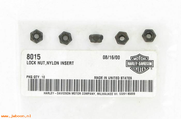       8015 (    8015): Nylock nut, 10-24 x 3/8" hex -NOS- FXDXT,Dyna Super Glide T-Sport