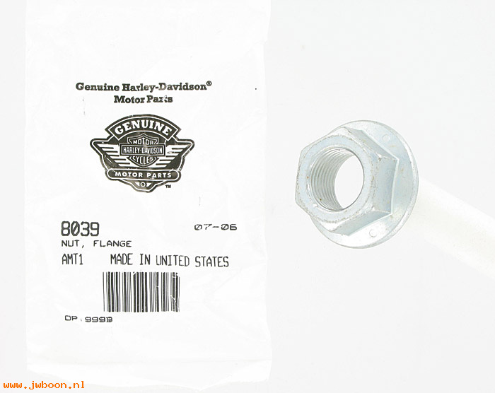       8039 (    8039): Flange nut - rear axle - NOS - Sportster XL, FXD, Dyna