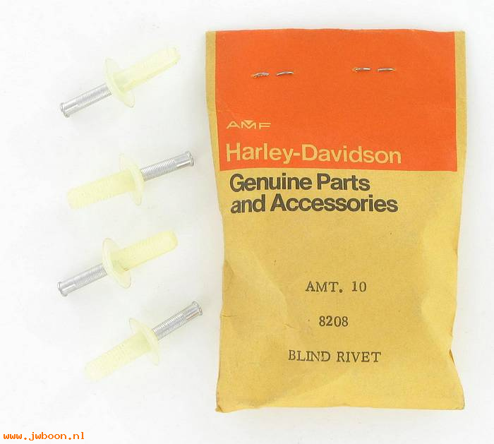       8208 (    8208): Blind rivet - NOS - Golf car L72-e76. AMF Harley-Davidson