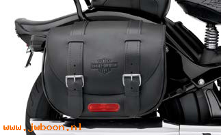   90419-08 (90419-08): Leather saddlebags - Cross Bones - NOS - FLSTSB 08-