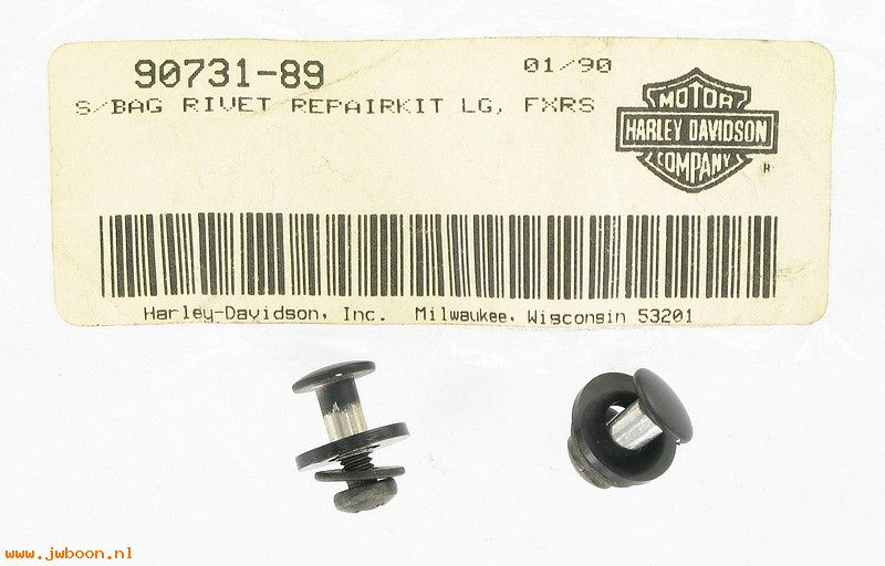   90731-89 (90731-89): Saddlebag rivet repair kit - large - NOS - FXRS