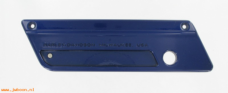   90857-06BXT (90857-06BXT): Saddlebag latch plate, left - deep cobalt - NOS