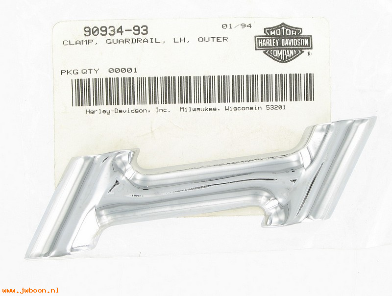   90934-93 (90934-93): Clamp, guard rail - outer left - NOS - Electra Glo