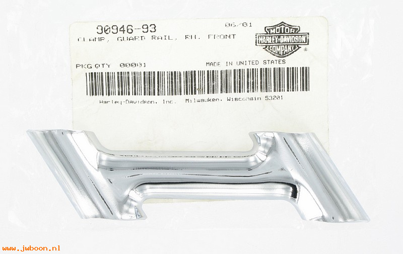   90946-93 (90946-93): Clamp, guard rail - right front - NOS - Electra Glo