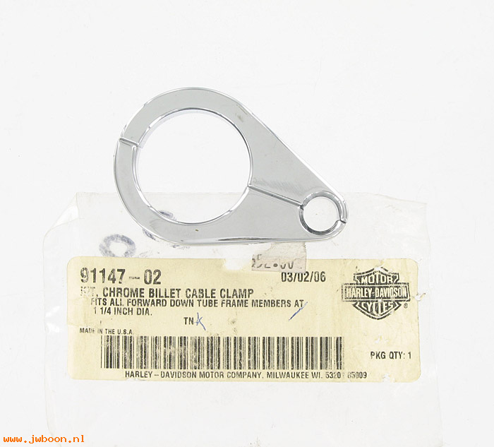   91147-02 (91147-02): Billet clutch cable clamp - NOS