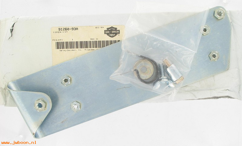   91260-93A (91260-93A): Siren amplifier mounting kit - NOS - FLHP, FLHTP