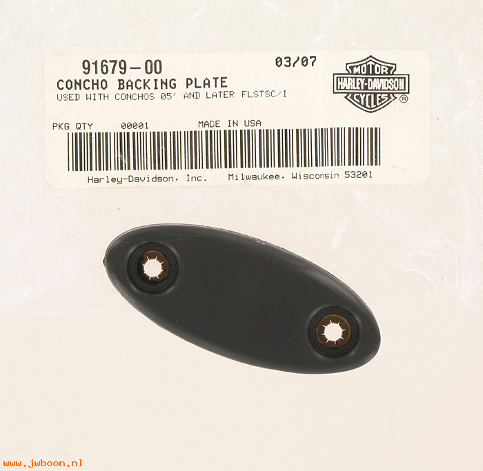   91679-00 (91679-00): Concho backing plate - NOS - FLSTC, FLSTF