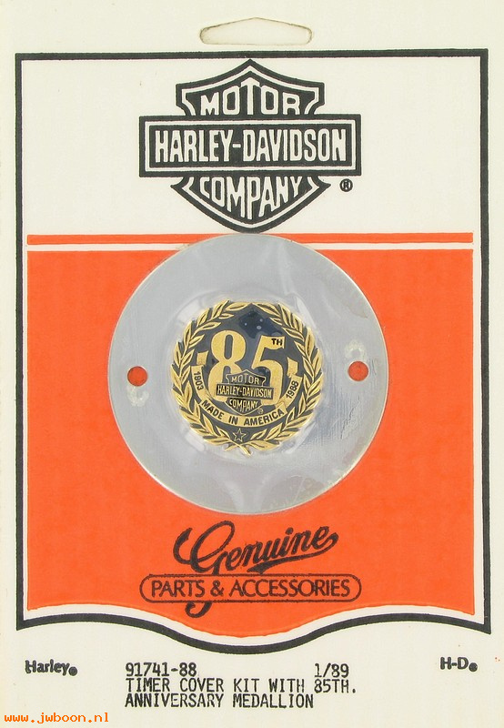   91741-88 (91741-88): Timer cover kit with 85th anniversary medallion - NOS - FLT, FLHT
