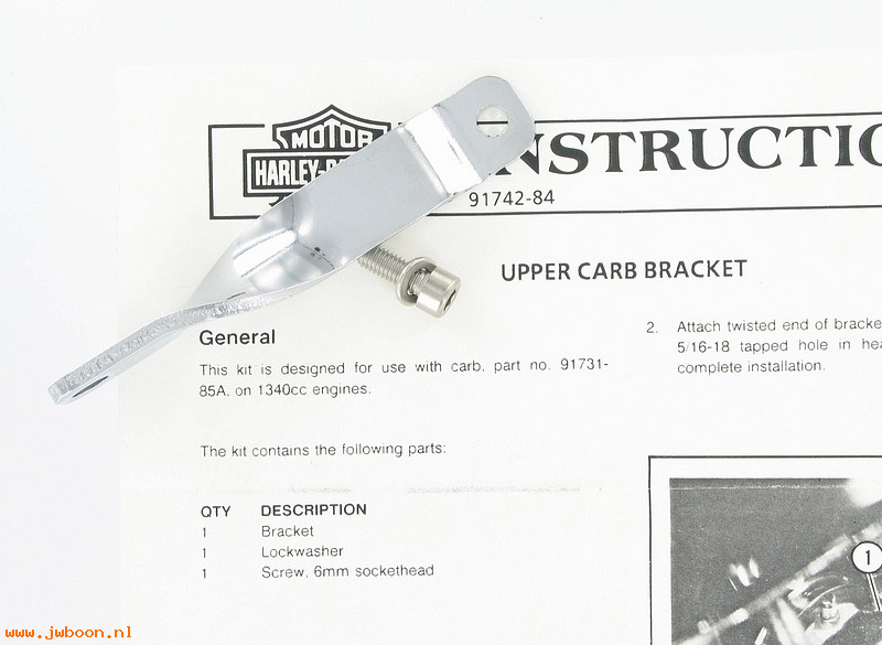   91742-84 (91742-84): Upper carburetor bracket - NOS