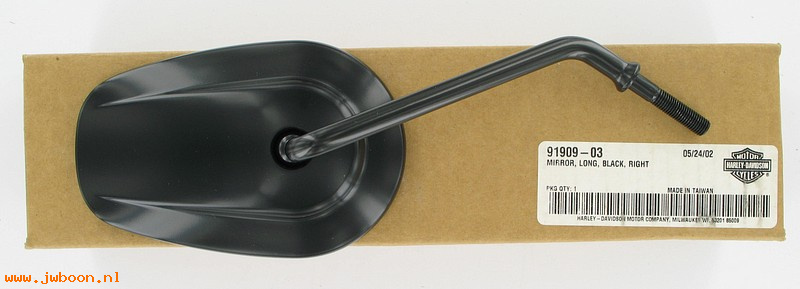   91909-03 (91909-03): Tapered mirror, long stem - right - NOS