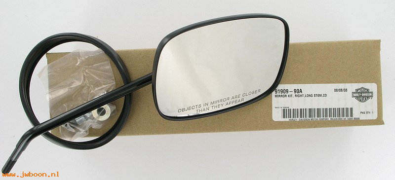   91909-90A (91909-90A): One-piece mirror, right - long stem - NOS