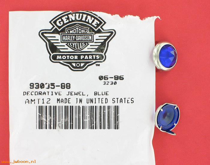   93035-88 (93035-88): Decorative jewel - sapphire blue - NOS-XL,FXD,FXR,FLT,FLH/R,FXSTS