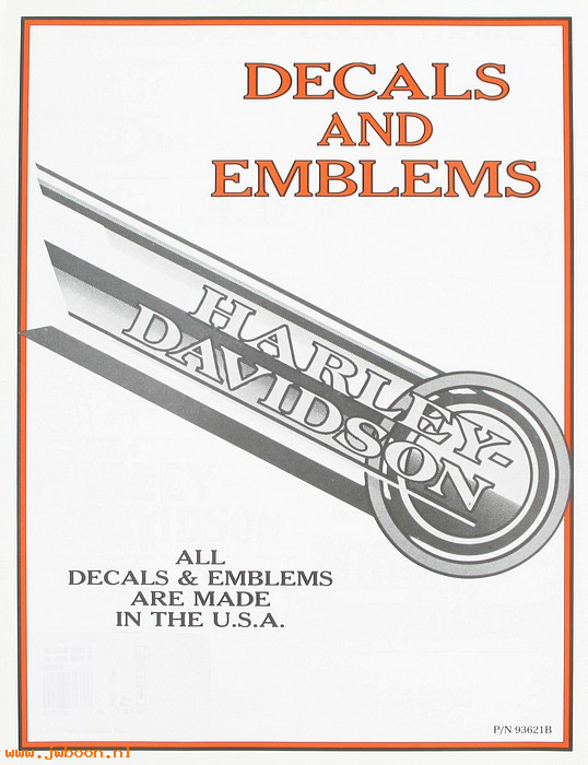   93621B (93621B): Decal and emblem book 1992 - NOS