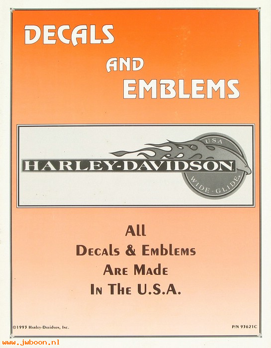   93621C (93621C): Decal and emblem book 1993 - NOS