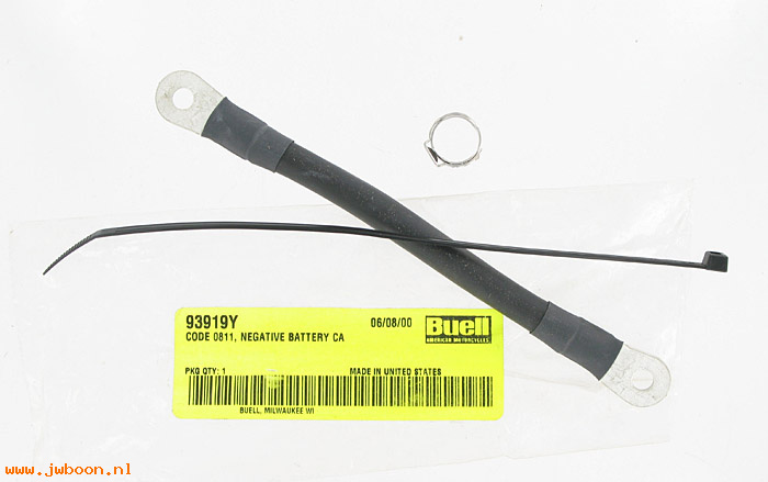   93919Y (93919Y / 70402-96YA): Recall 0811, negative battery cable - NOS - Buell