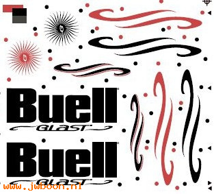   93982 (93982): Sheet 4 - "Mesa" decal set - NOS - Buell Blast