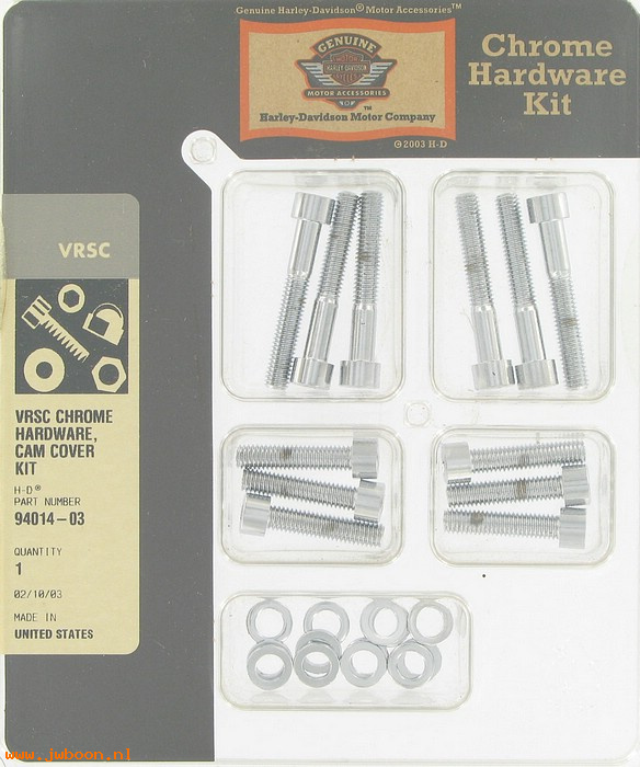   94014-03 (94014-03): Cam cover hardware kit - NOS - VRSC 02-