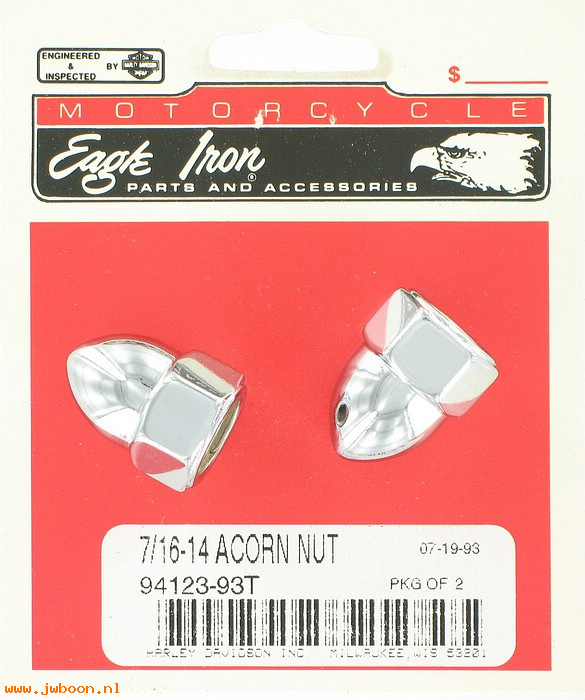   94123-93T (94123-93T): Acorn nut kit,7/16"-14 -NOS-XL,FXD,FXRT,FXST/S,FLHT,FLT,FLST,FLTR