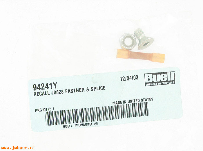   94241Y (94241Y): Recall kit, code 0828, horn wire - NOS - Buell XB9S, XB9SL, XB12S