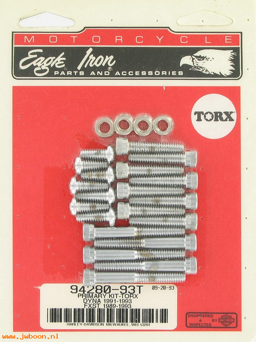   94280-93T (94280-93T): Primary screw kit - torx - NOS - FXST 89-93. FXD 91-93