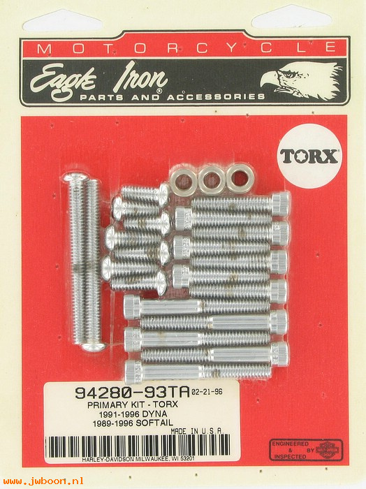   94280-93TA (94280-93TA): Primary screw kit - torx - NOS - FXST 89-96. FXD 91-96