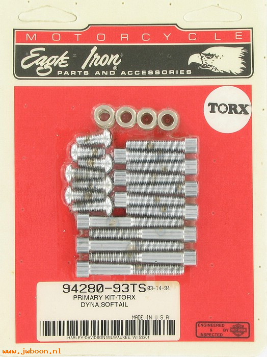   94280-93TS (94280-93TS): Primary screw kit - torx smooth - NOS - FXST 89-93. FXD 91-93