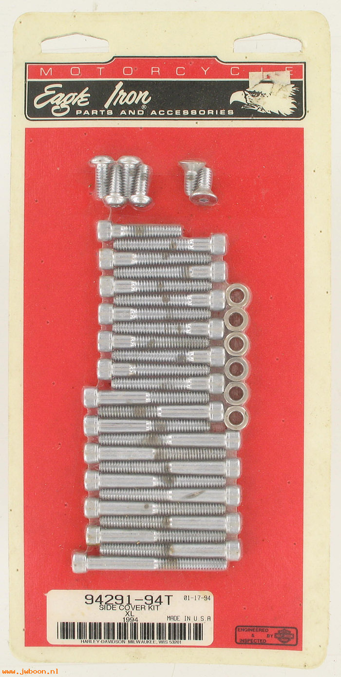   94291-94T (94291-94T): Side cover screw kit - allen head - NOS - XL 94-