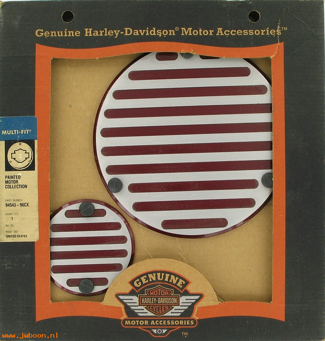   94543-96CX (94543-96CX): Derby and timer cover - victory red sunglo - NOS - FL,FX 92-99