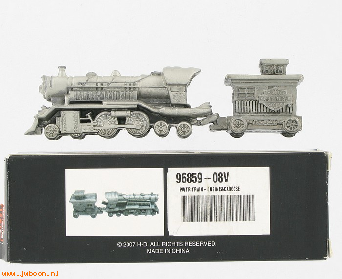   96859-08V (96859-08V): Pewter train - engine & caboose - NOS