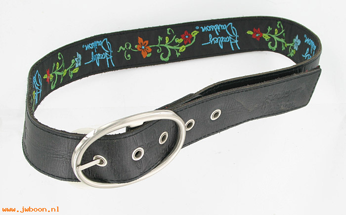  97686-07VWS (97686-07VW/000S): Belt reversible fabric-leather, blacl - womens size small - NOS