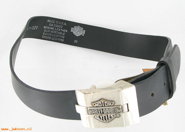   97741-02V30 (97741-02V/3000): Belt plaque buckle, black - size 30 - NOS