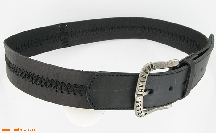   97763-04V30 (97763-04V/3000): Belt leather hand stitched, black - size 30 - NOS