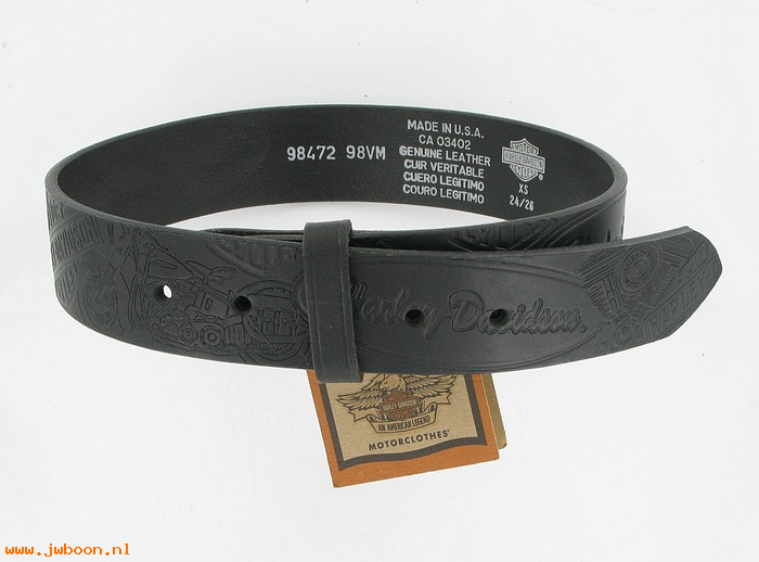   98472-98VM2S (98472-98VM/002S): Belt strap - black - x-small 24/26 - NOS