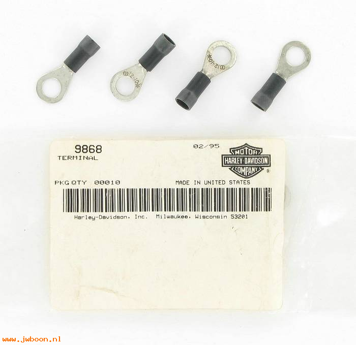       9868 (    9868): Wire terminal, ring type - 5/16" #10-12 wire - NOS- Big Twins, XL