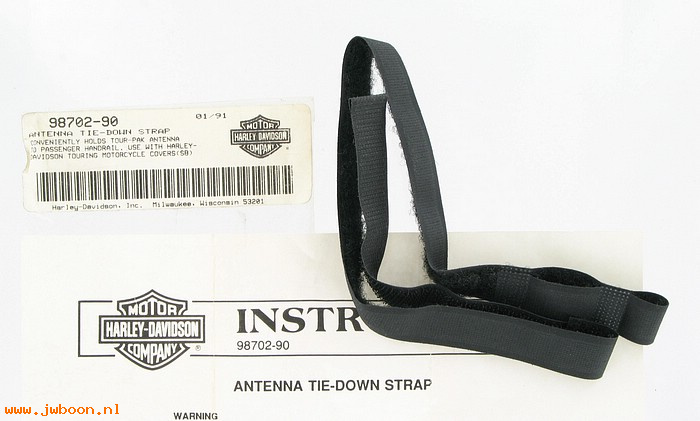   98702-90 (98702-90): Antenna tie-down strap - NOS - FLH, FLT