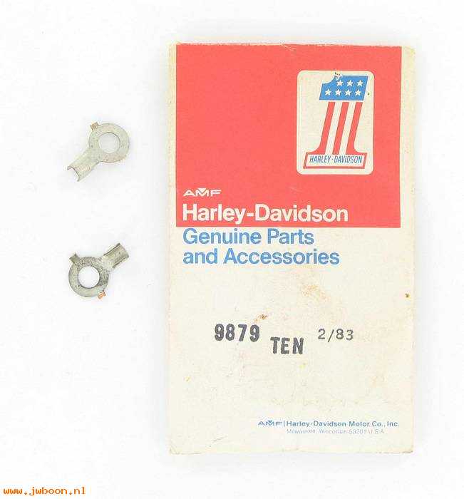       9879 (    9879): Wire terminal, ring type - 1/4" #10-12 wire - NOS - Big Twins