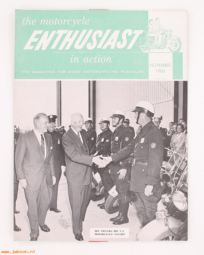   99368-60V11 (99368-60V11): Enthusiast - November 1960, Pres. Eisenhower thanks police escort