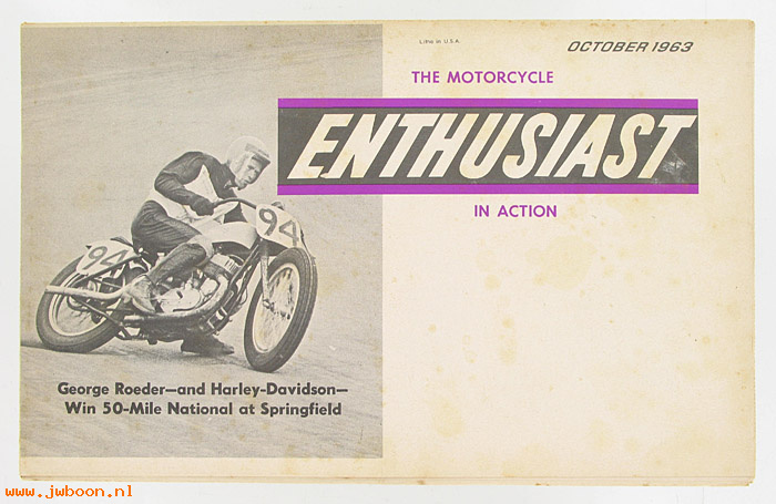   99368-63V10 (99368-63V10): Enthusiast - October 1963 - NOS