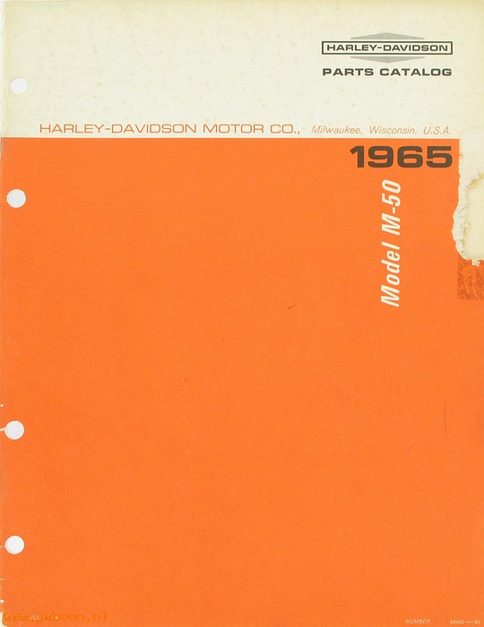   99450-65 (99450-65): M-50 parts catalog 1965 - NOS