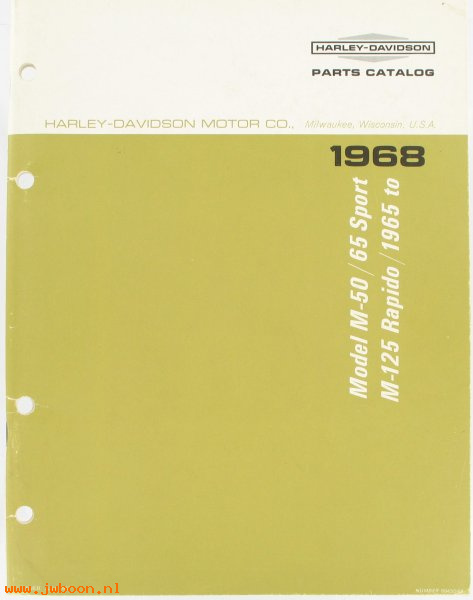   99450-68 (99450-68): M-50, M-50 Sport, M-125 parts catalog 1968 - NOS