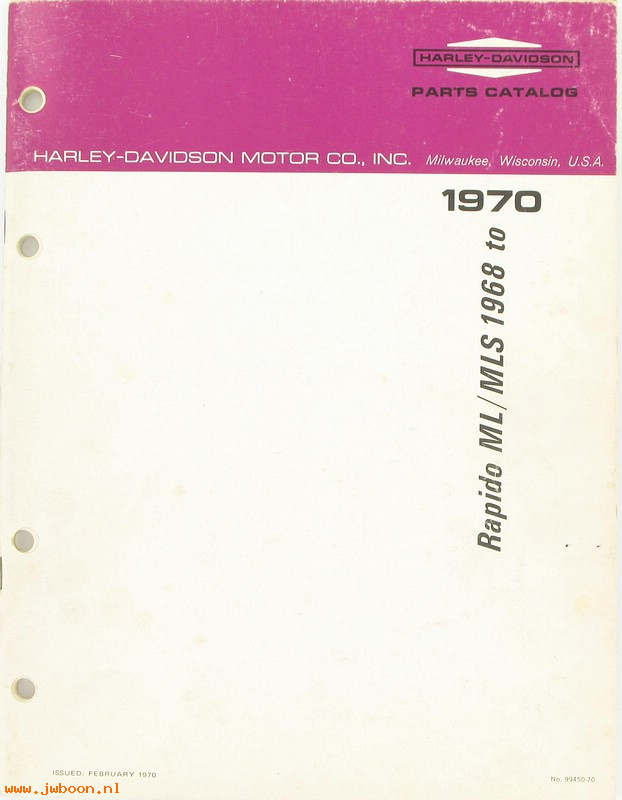   99450-70 (99450-70): Rapido ML, MLS parts catalog '68-'70 - NOS