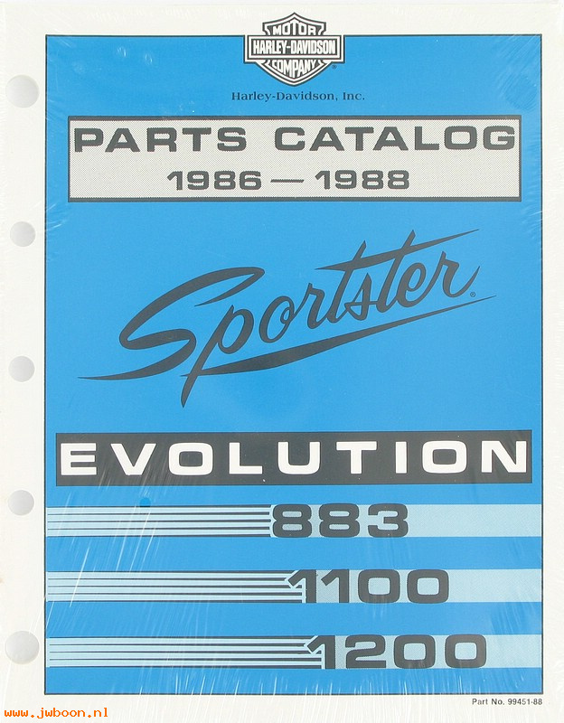   99451-88 (99451-88): Sportster, XLH parts catalog '86-'88 - NOS