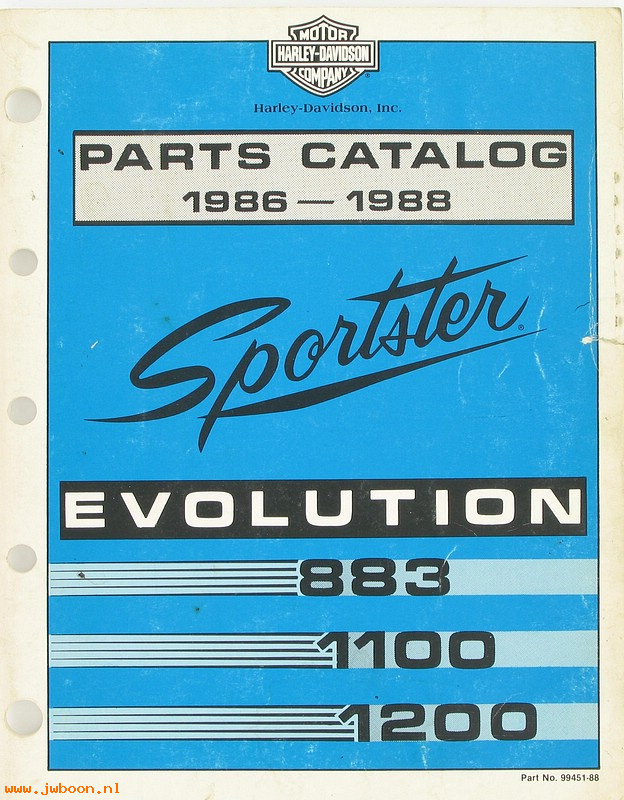   99451-88used (99451-88): Sportster, XLH parts catalog '86-'88