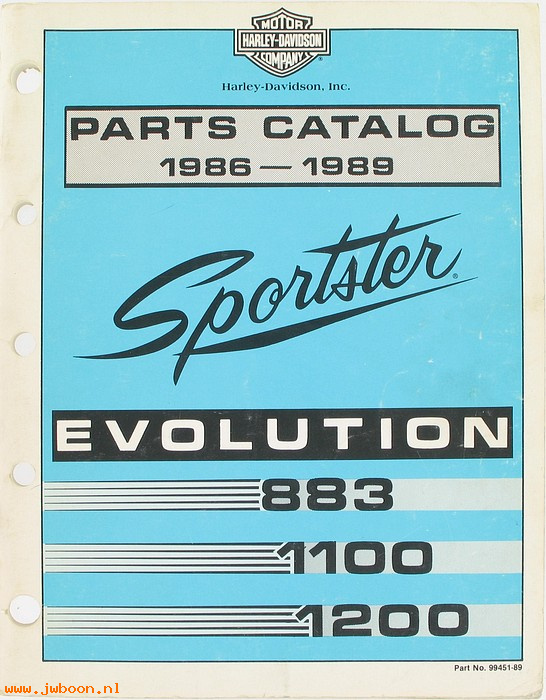   99451-89 (99451-89): Sportster, XLH parts catalog '86-'89 - NOS